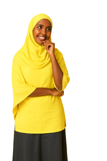 Woman in yellow outfit